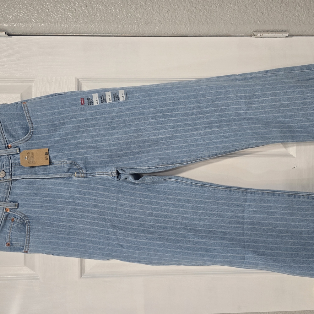 Levi's Women's Light Blue Striped Jeans